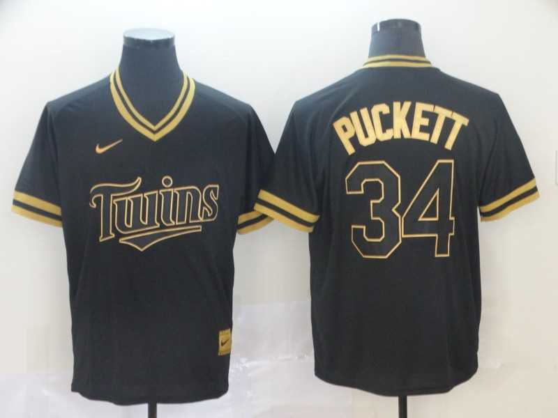 Twins 34 Kirby Puckett Black Gold Nike Cooperstown Collection Legend V Neck Jersey (1),We sell and wholesale Twins 34 Kirby Puckett Black Gold Nike Cooperstown Collection Legend V Neck Jersey (1) on line form chian!